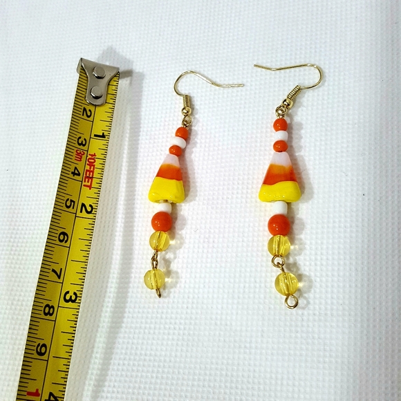 Candy Corn Earrings - Picture 2 of 2
